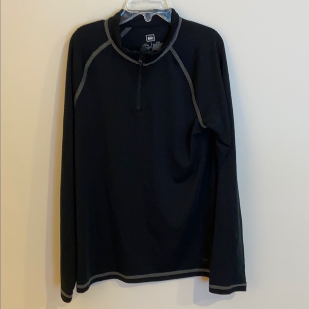 Kids REI zip neck long underwear top size 10-12